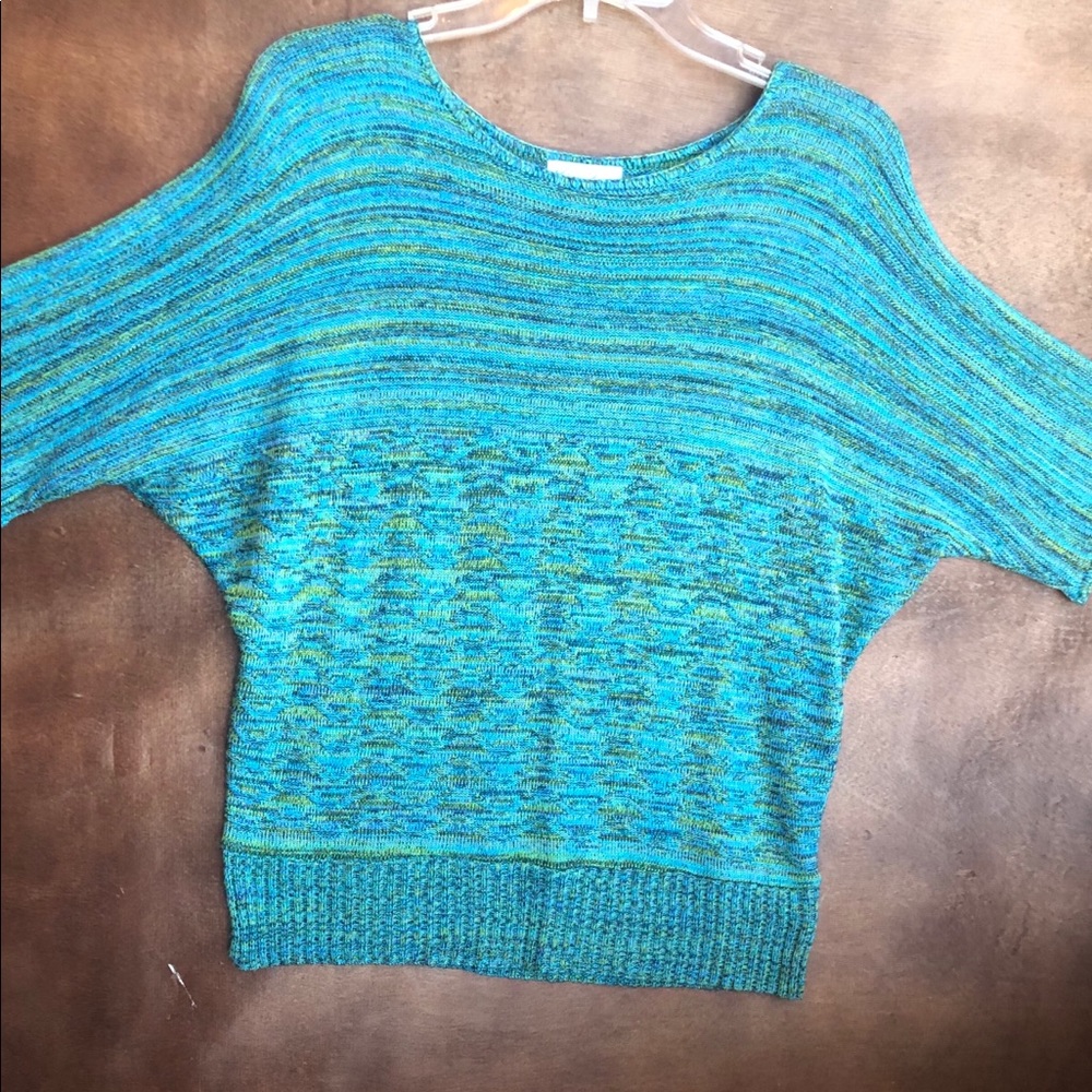 Teal short  sleeved sweater